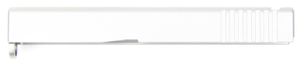AlphaWolf Stainless Steel Slide For GLOCK 21 Gen3 – Silver Finish With Dovetail & OEM Serrations